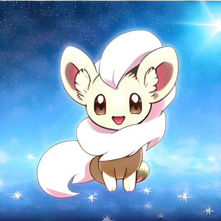 a cinccino play computer in starry sky  elegant lovely.29.2334547460.png